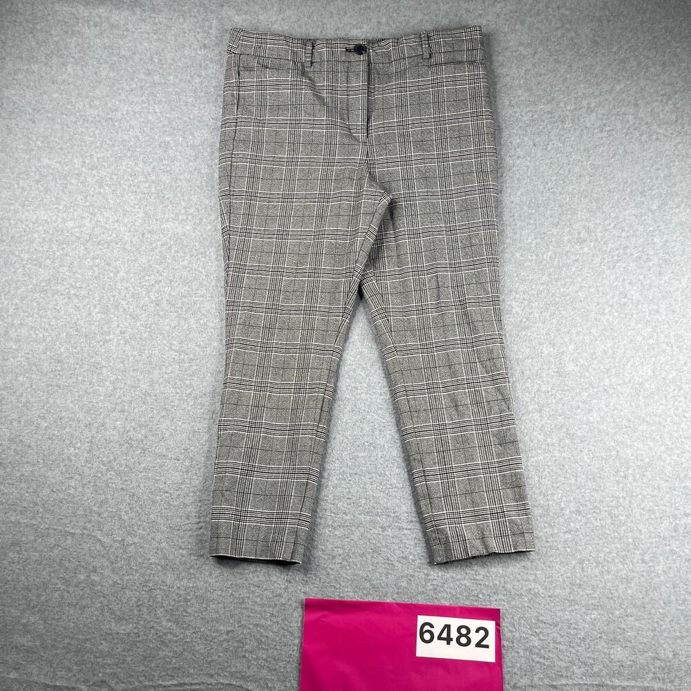Loft Pants The Sutton Skinny Glen Plaid Casual Womens Size 12P Petite
